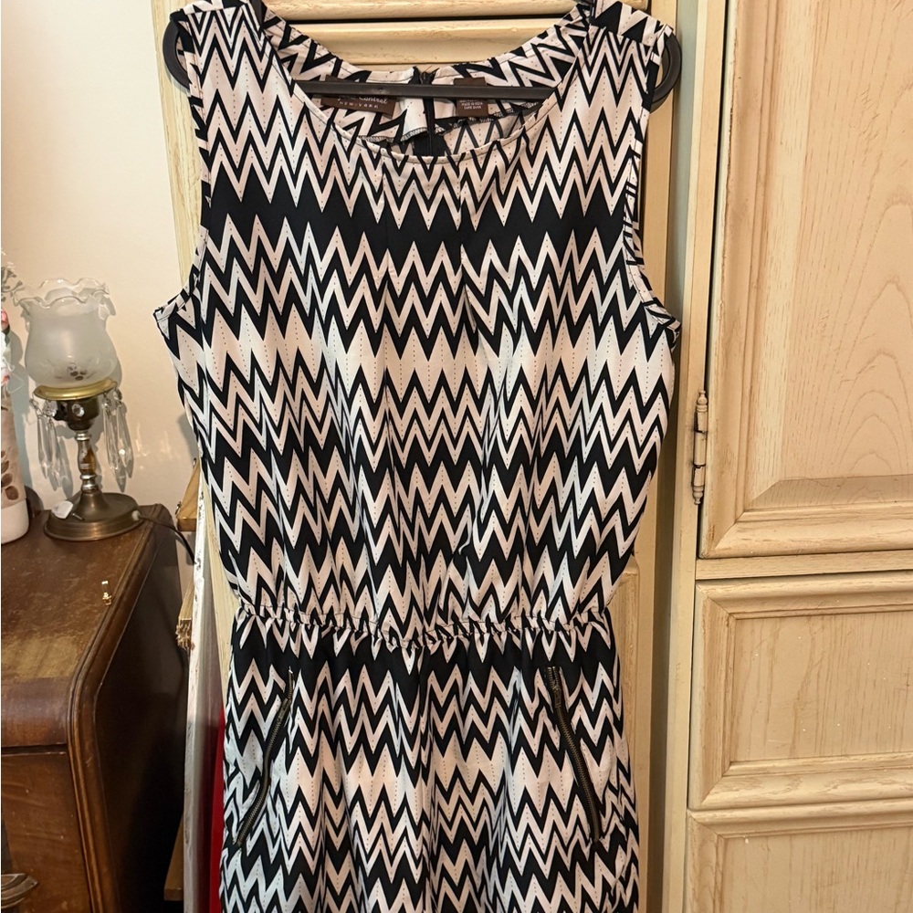 Speed Control Black and White Zigzag jumpsuit